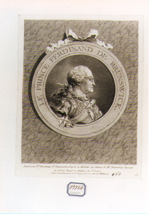 ritratto d'uomo (stampa) di Deschamps François, Beauvarlet Jacques Firmin (sec. XVIII)