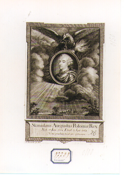 ritratto d'uomo (stampa) di Bacciarelli Marcello - ambito francese (seconda metà sec. XVIII)