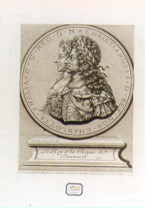 ritratto d'uomo di profilo (stampa) di Thomassin Simon (sec. XVII)