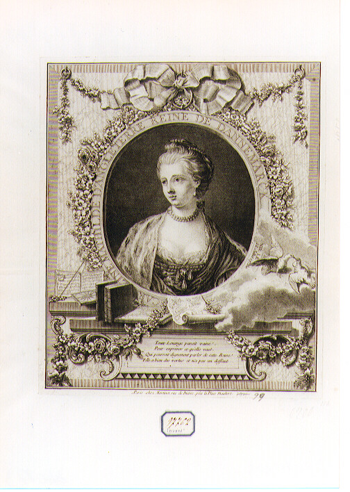 ritratto di donna (stampa) di Martinet François Nicolas (CERCHIA) (sec. XVIII)