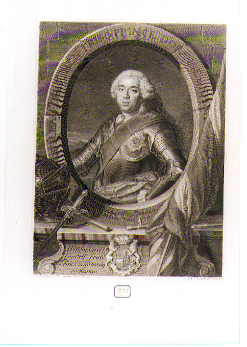 ritratto d'uomo (stampa) di Aved Jacques André Joseph detto Camelot, Balechou Jean Joseph (sec. XVIII)