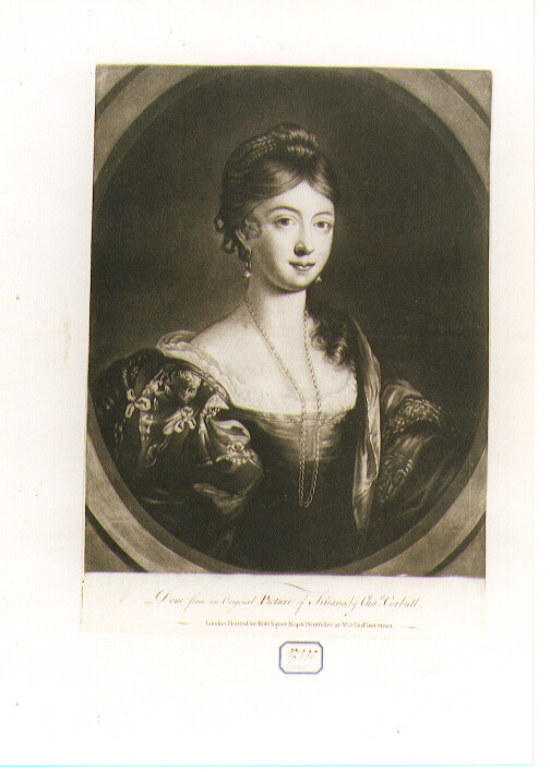 ritratto di donna (stampa) di Purcell Richard detto Corbutt Charles, Vecellio Tiziano (sec. XVIII)