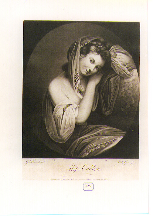 ritratto di donna (stampa) di Green Valentine (sec. XVIII)