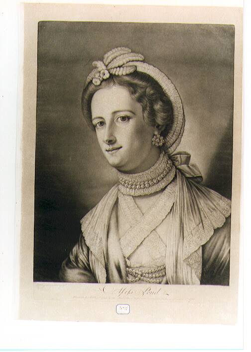 ritratto di donna (stampa) di Spilsbury John (sec. XVIII)