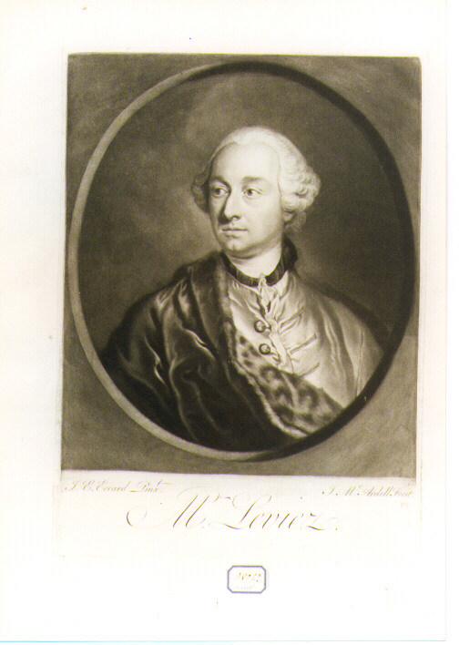 ritratto d'uomo (stampa) di Mcardell James (sec. XVIII)