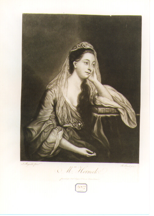 ritratto di donna (stampa) di Reynolds Joshua, Purcell Richard detto Corbutt Charles (sec. XVIII)