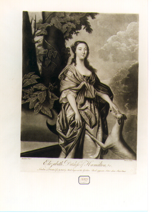 ritratto di donna (stampa) di Hamilton Hugh Douglas, Houston Richard (sec. XVIII)