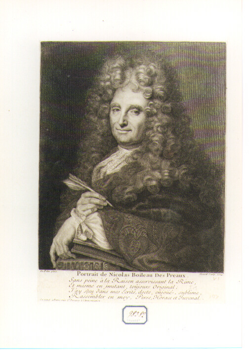 ritratto d'uomo (stampa) di De Piles Roger, Drevet Pierre (sec. XVIII)