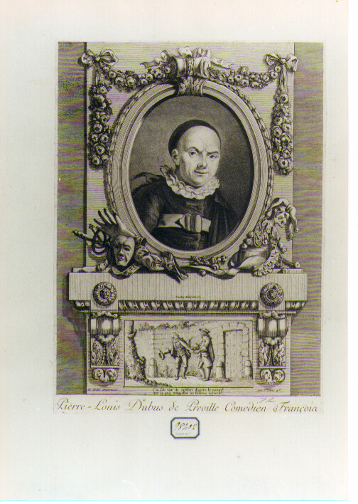 ritratto d'uomo (stampa) di Michel Jean Baptiste (sec. XVIII)
