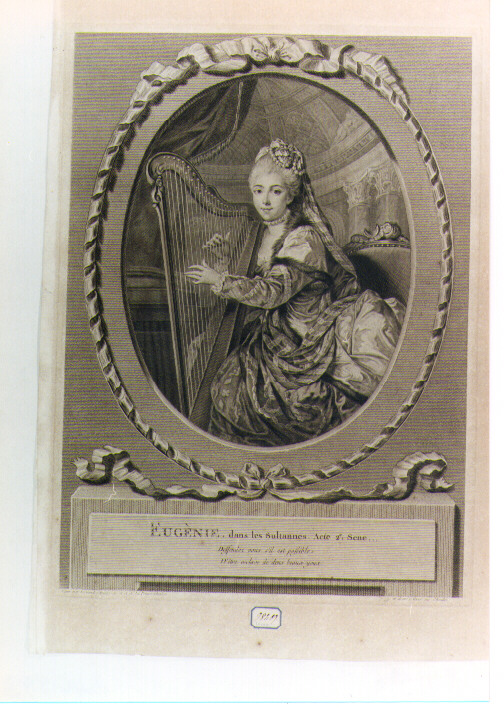 ritratto di donna (stampa) di Le Gendre Louis, Chevillet Juste (sec. XVIII)