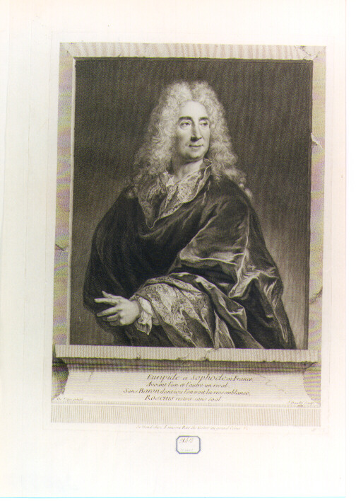 ritratto d'uomo (stampa) di Daullé Jean, De Troy Jean François (sec. XVIII)