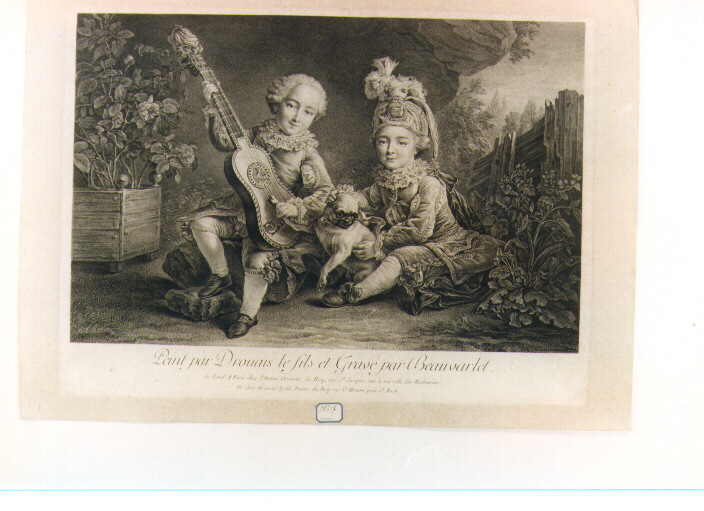 ritratto di bambino (stampa) di Beauvarlet Jacques Firmin, Drouais François Hubert (sec. XVIII)