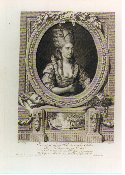 ritratto di donna (stampa) di Tusch Johann, Kohl Clemens (secc. XVIII/ XIX)