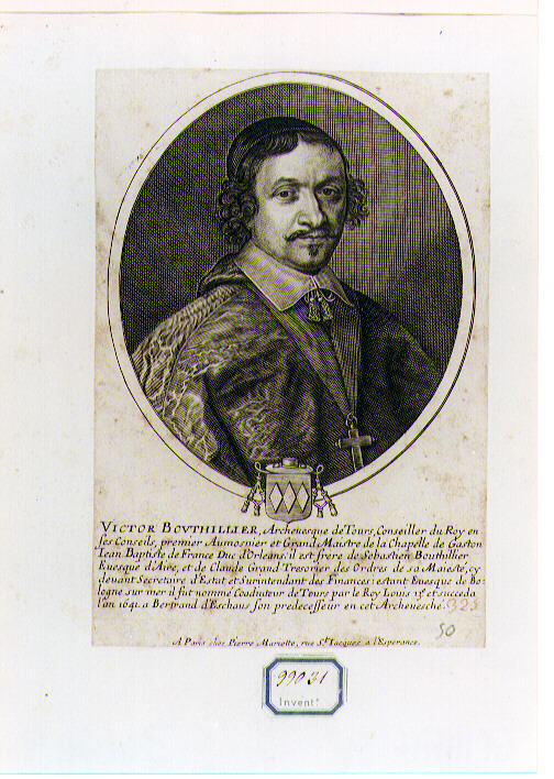 ritratto d'uomo (stampa) di Mariette Pierre-Jean (CERCHIA) (sec. XVIII)