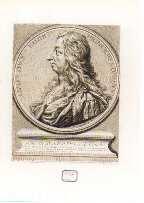 ritratto d'uomo (stampa) di Thomassin Simon Henri, Chéron François (sec. XVIII)