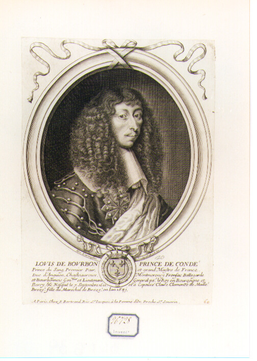 ritratto d'uomo (stampa) di De Larmessin Nicolas il Vecchio (sec. XVII)