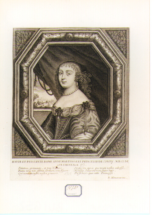 ritratto di donna (stampa) di Moncornet Balthasar (CERCHIA) (sec. XVII)