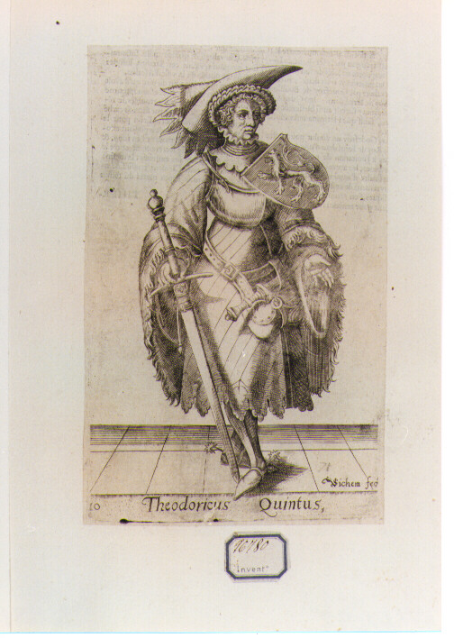 ritratto d'uomo (stampa controfondata) di Van Sichem Christoffel II (sec. XVII)