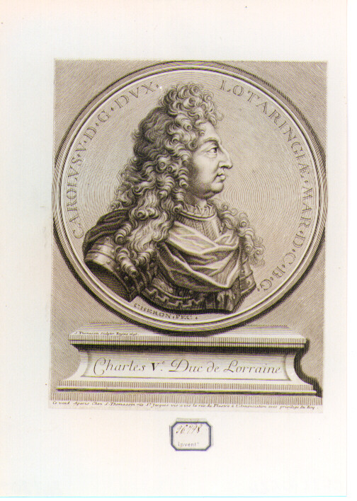 ritratto d'uomo (stampa) di Thomassin Simon, Chéron François (sec. XVII)