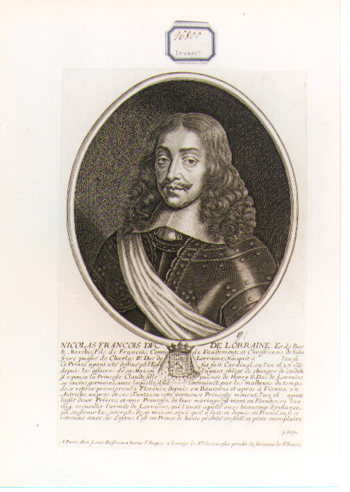 ritratto d'uomo (stampa) di Boissevin Louis (sec. XVII)