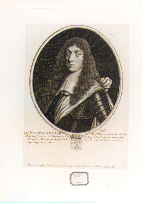 ritratto d'uomo (stampa) di Frosne Jean (sec. XVII)