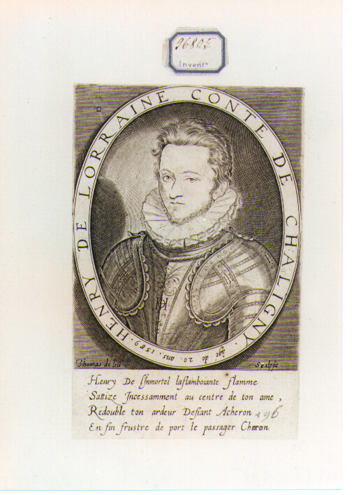 ritratto d'uomo (stampa) di De Leu Thomas (fine/inizio secc. XVI/ XVII)