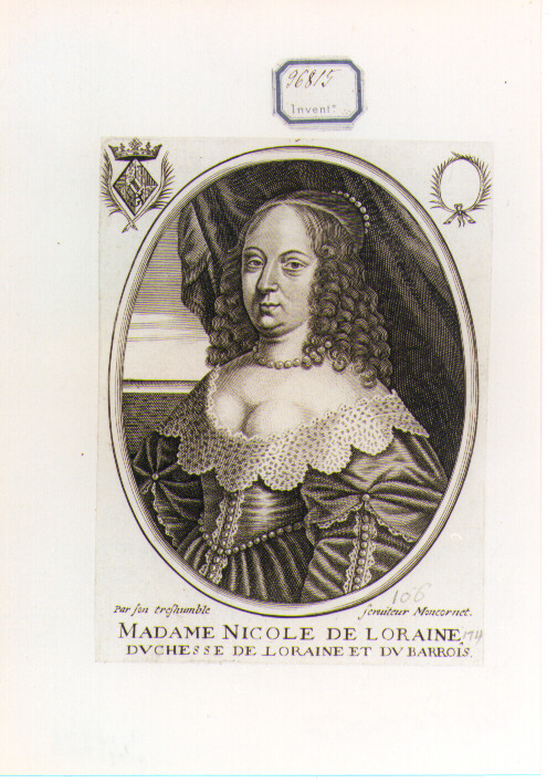 ritratto di donna (stampa) di Moncornet Balthasar (CERCHIA) (sec. XVII)