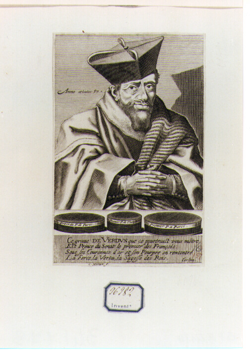 ritratto d'uomo (stampa) di Mellan Claude (sec. XVII)