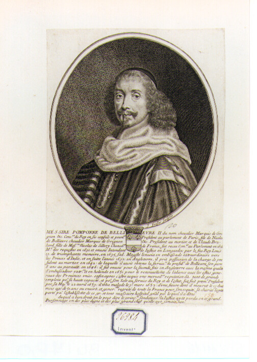 ritratto d'uomo (stampa) di Frosne Jean (sec. XVII)