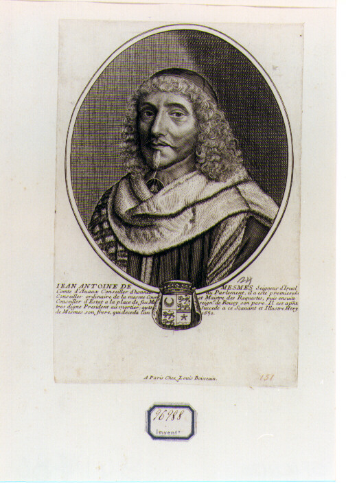 ritratto d'uomo (stampa) di Boissevin Louis (CERCHIA) (sec. XVII)