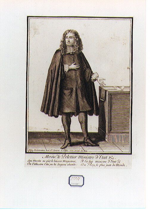 ritratto d'uomo (stampa) di Bonnart Nicolas (secc. XVII/ XVIII)