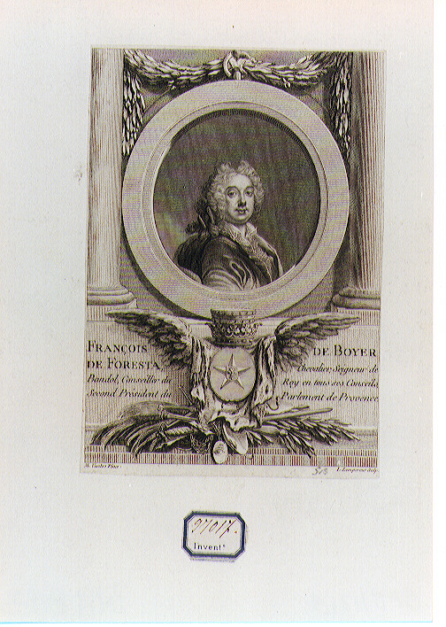 ritratto d'uomo (stampa) di Van Loo Louis Michel, Lempereur Louis Simon (secc. XVIII/ XIX)