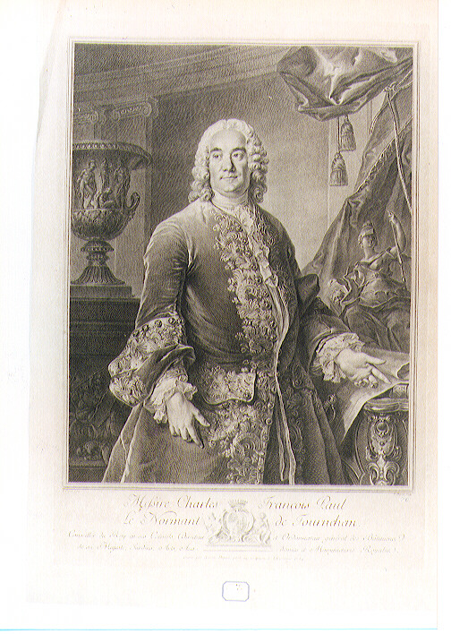 ritratto d'uomo (stampa) di Dupuis Nicolas Gabriel, Tocque Louis (sec. XVIII)