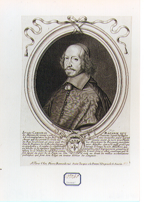ritratto d'uomo (stampa) di De Larmessin Nicolas il Vecchio (sec. XVII)