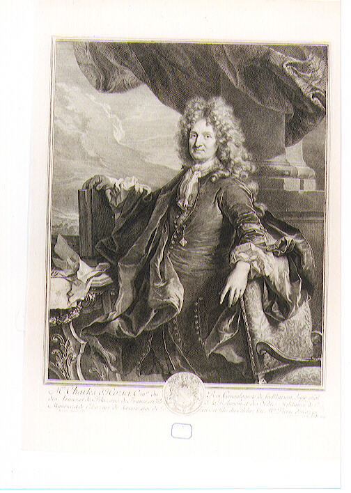 ritratto d'uomo (stampa) di Edelink Gerard, Rigaud Hyacinthe (sec. XVII)