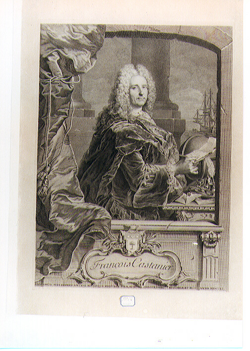 ritratto d'uomo (stampa) di Rigaud Hyacinthe, Gaillard René (sec. XVIII)