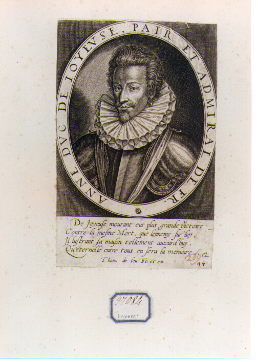 ritratto d'uomo (stampa) di De Leu Thomas (CERCHIA) (secc. XVI/ XVII)