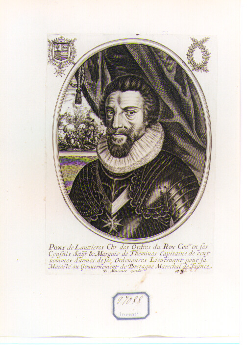 ritratto d'uomo (stampa) di Moncornet Balthasar (CERCHIA) (sec. XVII)