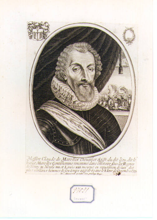 ritratto d'uomo (stampa) di Moncornet Balthasar (CERCHIA) (sec. XVII)