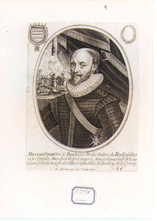 ritratto d'uomo (stampa) di Moncornet Balthasar (CERCHIA) (sec. XVII)