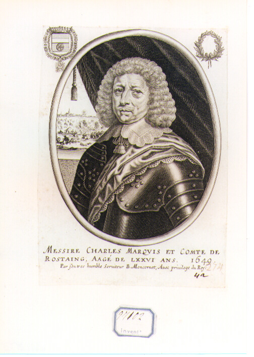 ritratto d'uomo (stampa) di Moncornet Balthasar (CERCHIA) (sec. XVII)