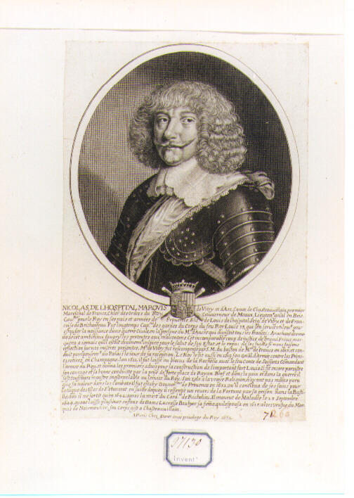 ritratto d'uomo (stampa) di Daret Pierre (CERCHIA) (sec. XVII)