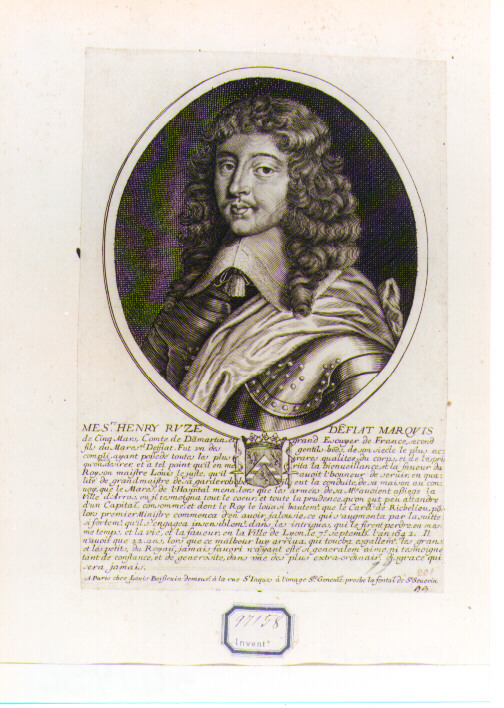 ritratto d'uomo (stampa) di Boissevin Louis (CERCHIA) (sec. XVII)