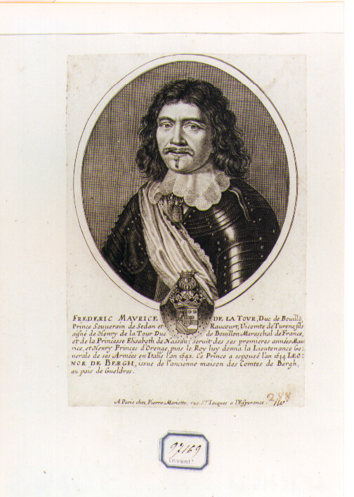 ritratto d'uomo (stampa) di Mariette Pierre-Jean (CERCHIA) (sec. XVIII)