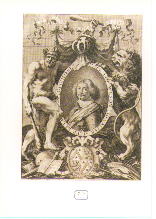 ritratto d'uomo (stampa) di Chauveau Francois, Regnesson Nicolas, Nanteuil Robert (sec. XVII)