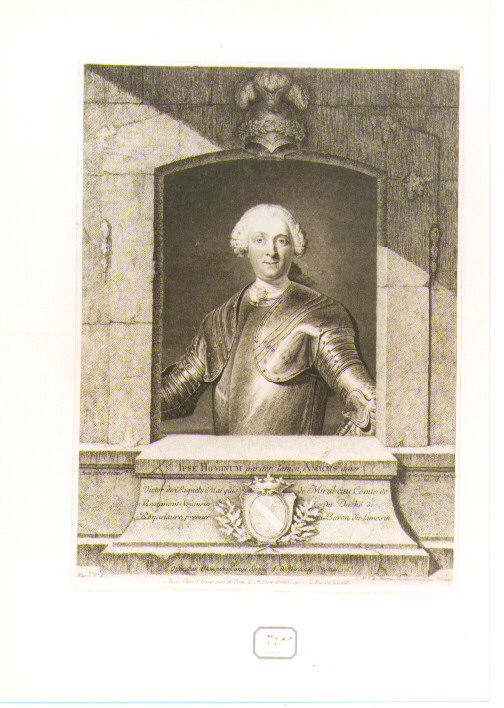 ritratto d'uomo (stampa) di De Marcenay de Ghuy Antoine, Aved Jacques André Joseph detto Camelot (sec. XVIII)
