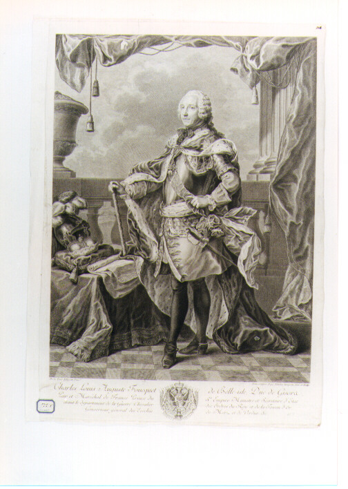 ritratto d'uomo (stampa) di Moitte Pierre Etienne, De Latour Maurice Quentin (sec. XVIII)