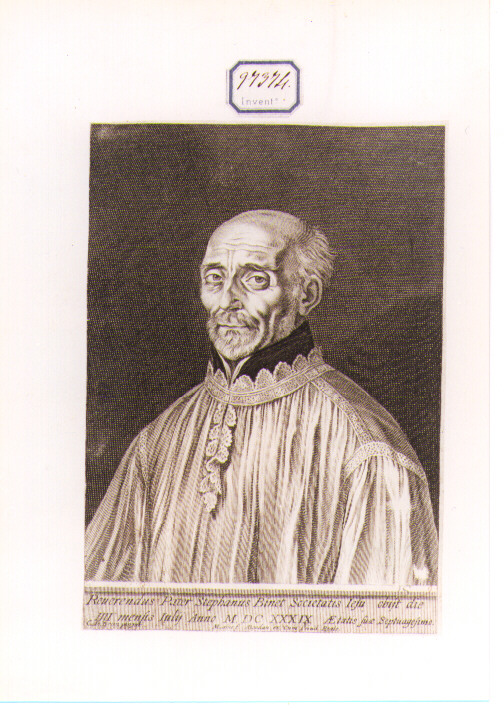 ritratto di ecclesiastico (stampa) di Lasne Michel, Lebrun Charles (sec. XVII)
