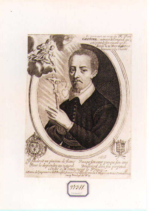 ritratto di ecclesiastico (stampa) di Roussel Paul (CERCHIA) (sec. XVII)