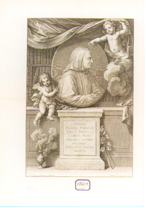 ritratto d'uomo (stampa) di Bertrand Pierre, Simonneau Charles Louis il Vecchio (seconda metà sec. XVII)